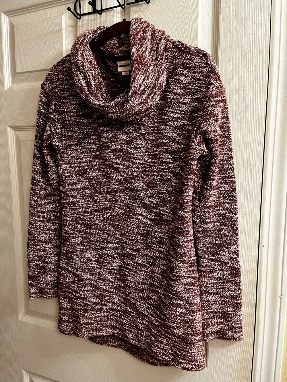 MERONA~COWL NECK~TUNIC LENGTH PULLOVER~SM